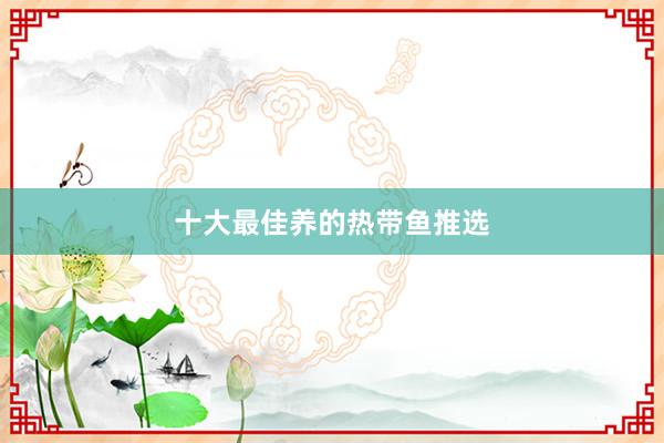 十大最佳养的热带鱼推选